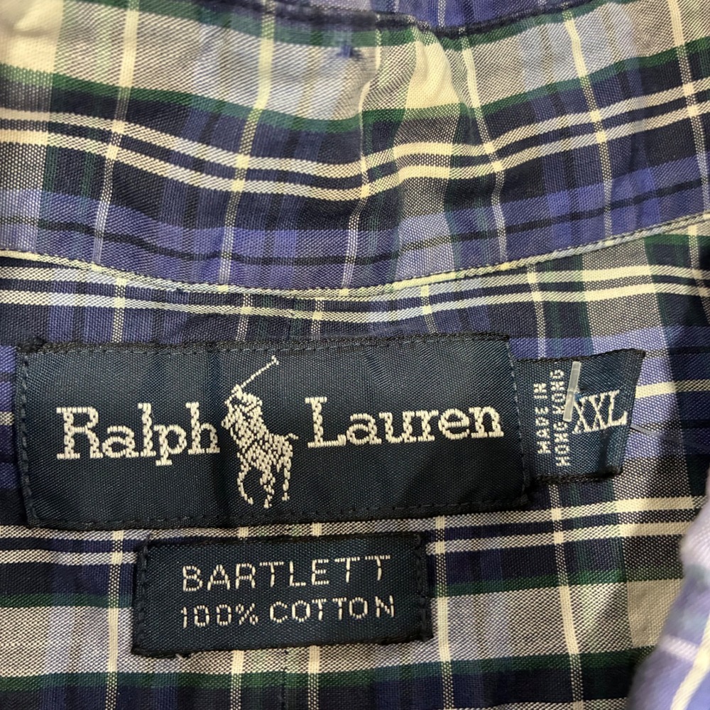 Ralph Lauren‎ Bartlett XXL Mens Plaid Short Sleeve Button Down Shirt Cotton - Picture 4 of 6